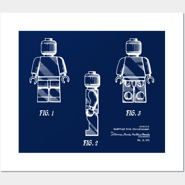 Lego Minifigure Patent Image 1979 Wall Art by MadebyDesign